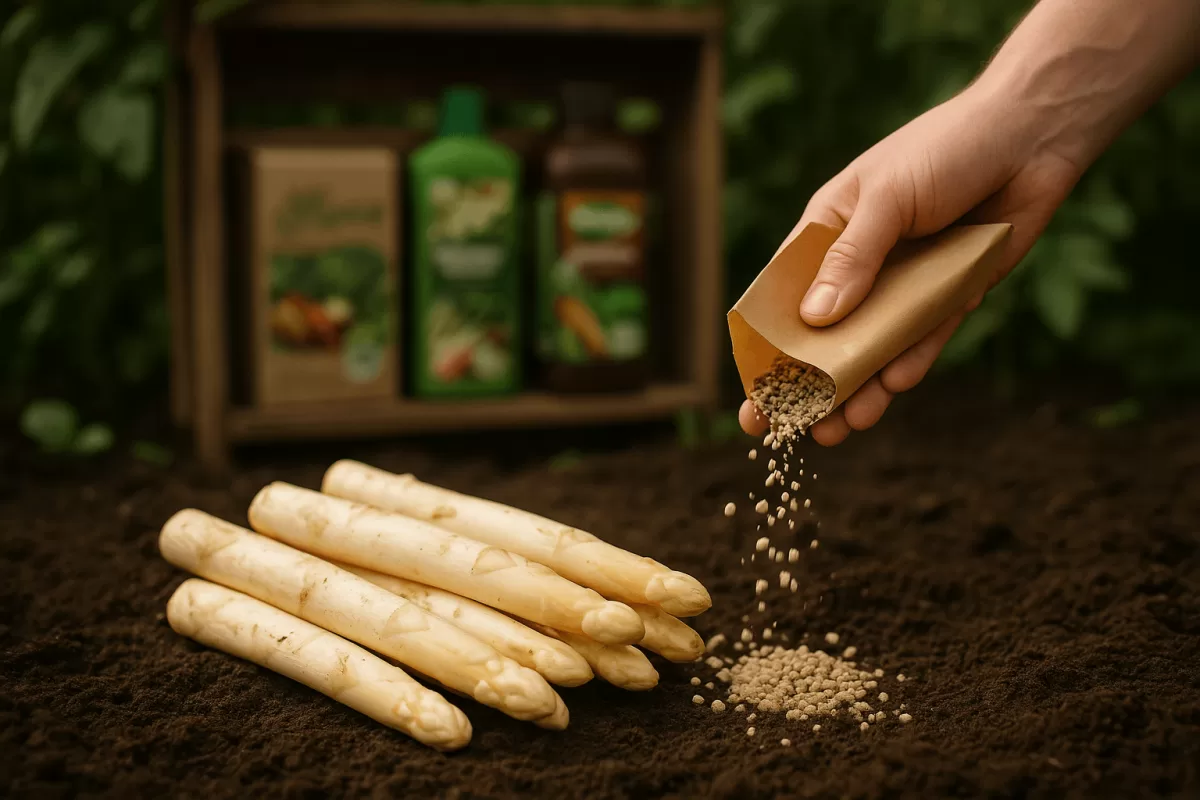 Bio-Spargeldünger verschiedene Produkte Vergleich Gartenregal