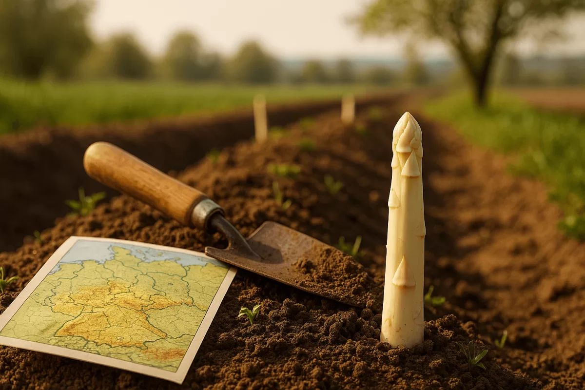 Spargelbeet in verschiedenen deutschen Klimaregionen, Standortwahl im Frühling